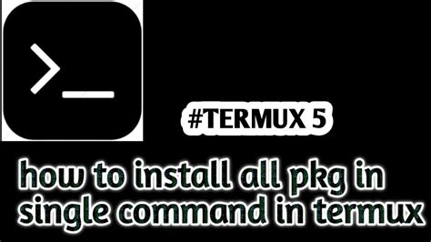 And it's a very easy to use and <b>install</b>. . Termux all pkg install command